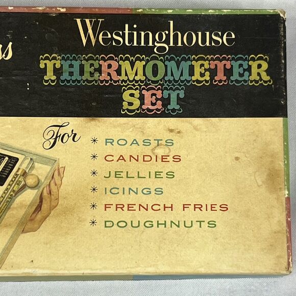Vintage 1950's Betty Furness Westinghouse Thermometer Set Candy & Meat - Picture 2 of 6